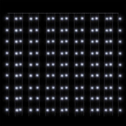 Berkfield Led Curtain Fairy Lights 3X3M 300 Led Cold White 8 Function - thumbnail 5