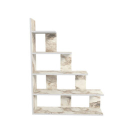 Decorotika Echo 120 Cm Bookcase White Marble Effect - thumbnail 4