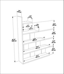 Decorotika Echo 120 Cm Bookcase White Marble Effect - thumbnail 6