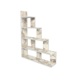 Decorotika Echo 120 Cm Bookcase White Marble Effect - thumbnail 5