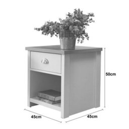 Gfw Lancaster 1 Drawer Lamp Table Grey - thumbnail 8