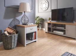 Gfw Lancaster 1 Drawer Lamp Table Grey - thumbnail 5