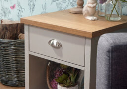 Gfw Lancaster 1 Drawer Lamp Table Grey - thumbnail 6