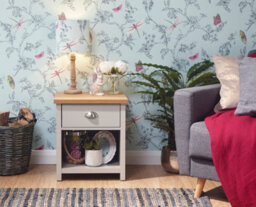 Gfw Lancaster 1 Drawer Lamp Table Grey - thumbnail 3