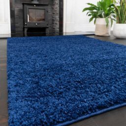 Loomed Soft Value Navy Blue Shaggy Area Rug 180X270Cm - thumbnail 1
