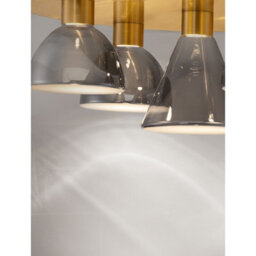 Luminosa Lighting Luminosa Voi Shade Cluster Ceiling Light Smokey, Brass Gold Triac Dimmable Led 40W 1200Lm 3000K - thumbnail 5
