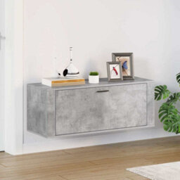 Vidaxl Wall Shoe Cabinet Concrete Grey 100X35X38 Cm Engineered Wood
