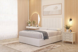 Somnior Beds Somnior Austin Divan Bed Set With Midnight Pocket Sprung Mattress And Headboard White Plush - thumbnail 4