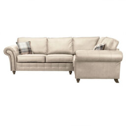 Oakland Suede Leather 2C1 Corner Sofa Marble - thumbnail 2