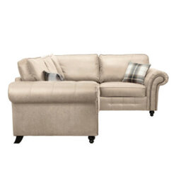 Oakland Suede Leather 2C1 Corner Sofa Marble - thumbnail 3