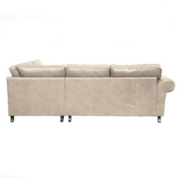Oakland Suede Leather 2C1 Corner Sofa Marble - thumbnail 4