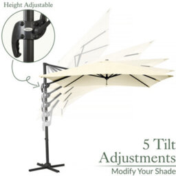 Christow Aluminium 2.5M Cantilever Garden Patio Parasol - thumbnail 5