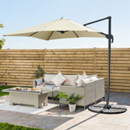 Christow Aluminium 2.5M Cantilever Garden Patio Parasol - thumbnail 2