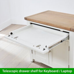The Furniture Market Cheshire White Painted Hideaway Computer Desk - thumbnail 7