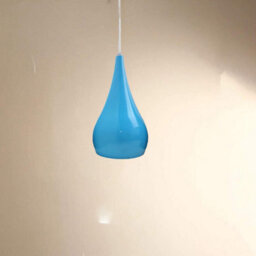 Ledsone Modern Industrial Teardrop Hanging Ceiling Light Pendant Lamp, Eyeball Design Modern Light Shades E27 Lamp Blue - thumbnail 5