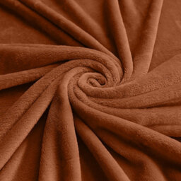 Ameha Fleece Plain Blanket, Lightweight & Reversible Throw For Travel, Bed & Sofa Blanket, Rust Super King 230X270Cm - thumbnail 6
