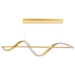Wyld and Coco Lumalux Led Pendant Lamp Gold - Geometric Aluminium Suspension Light, Warm White Led, Adjustable Height - thumbnail 1