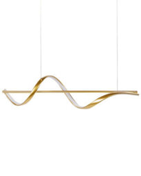 Wyld and Coco Lumalux Led Pendant Lamp Gold - Geometric Aluminium Suspension Light, Warm White Led, Adjustable Height - thumbnail 3