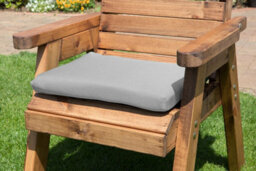 Charles Taylor Trading Charles Taylor 8 Seater Wooden Round Garden Dining Table & Chairs Parasol Grey - thumbnail 6