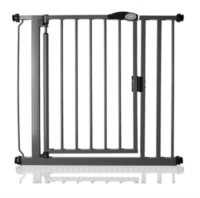 Safetots Pressure Fit Self Closing Stair Gate, 82.2Cm - 89.2Cm, Slate Grey, Auto Closing Baby Gate, Safety Barrier - image 1
