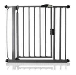 Safetots Pressure Fit Self Closing Stair Gate, 82.2Cm - 89.2Cm, Slate Grey, Auto Closing Baby Gate, Safety Barrier - thumbnail 1