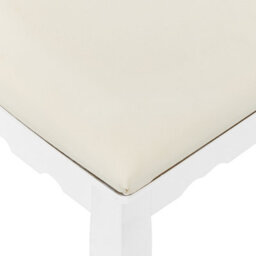 Beliani Glam Design Dressing Table White Mdf And Paulownia Wood 140 X 80 Cm With 5 Drawers And Stool - thumbnail 8