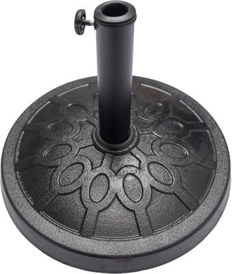 Relsy Black Stone Heavy Duty 12 Kg Resin Parasol Base - image 1