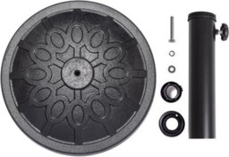Relsy Black Stone Heavy Duty 12 Kg Resin Parasol Base - thumbnail 3