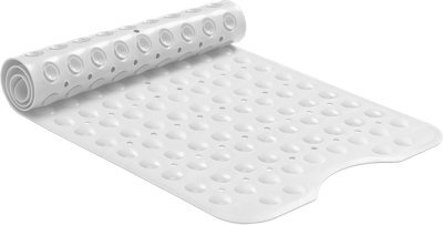 Bedlooms Non Slip White Bath Mat Mould And Mildew Free Shower Mat With Suction Cups, 40X100Cm - image 1