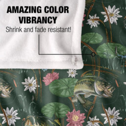 Jq Licensing Jl-Jp-Jq Silky Tiki Flower Fishing Supersoft Blanket Green (One Size) - thumbnail 4