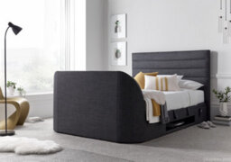 Europa Kaydian Appleby Tv Storage Bed Frame: Slate Grey Fabric Contemporary Design With Spacious Storage - thumbnail 3