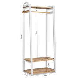 Statement Furniture Florence White Open Wardrobe With Shelves - thumbnail 2