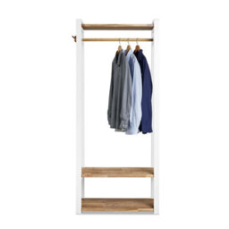 Statement Furniture Florence White Open Wardrobe With Shelves - thumbnail 4