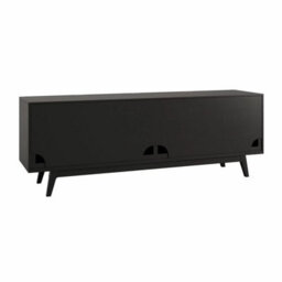 Xample Del Ray Oaks Acacia Black Wood Sideboard Hardwood Storage Cabinet Soft Close Doors Adjustable Shelves Living Room - thumbnail 7