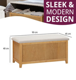 Hallowood Furniture Aston Blanket And Toy Box - thumbnail 2