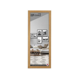 "AK Frames Sleek 24X12"" Oak Thin Modern Picture Frame - Slim And Design For Posters, Prints And Photos - Elegant Wall Frame Decor" - thumbnail 1