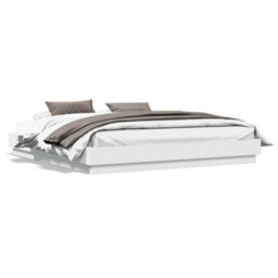 Berkfield Bed Frame With Led Without Mattress White 180X200 Cm Super King - thumbnail 5
