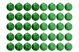 Christmas Tree World 10Cm Green Bauble Set Shiny/matt (40 Pc) - thumbnail 3