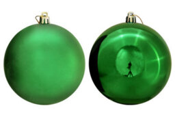Christmas Tree World 10Cm Green Bauble Set Shiny/matt (40 Pc) - thumbnail 5
