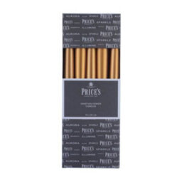 Price's Candles Prices Fresh Air Venetian 10 Inch Dinner Candle Pack Of 10 Wrapped Gold - thumbnail 1