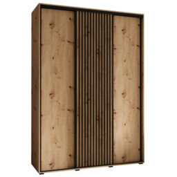 Arte Elegant Sapporo Sliding Door Wardrobe 170Cm In Oak Artisan: Stylish Storage Solution (H)2050mm (W)1700mm (D)600mm - thumbnail 2