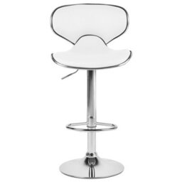 Beliani Set Of 2 Bar Chairs Conway Faux Leather Swivel White - thumbnail 5