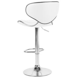 Beliani Set Of 2 Bar Chairs Conway Faux Leather Swivel White - thumbnail 6