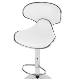 Beliani Set Of 2 Bar Chairs Conway Faux Leather Swivel White - thumbnail 7