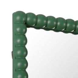 Lecco Wooden Wall Mirror With Beaded Frame 60X90Cm Green - thumbnail 5