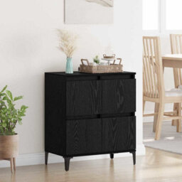 Walplus Sideboard Black Oak 60 X 35 X 70 Cm Engineered Wood And Iron - thumbnail 1