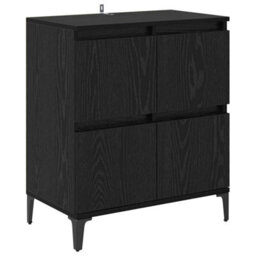 Walplus Sideboard Black Oak 60 X 35 X 70 Cm Engineered Wood And Iron - thumbnail 2