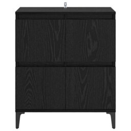 Walplus Sideboard Black Oak 60 X 35 X 70 Cm Engineered Wood And Iron - thumbnail 6