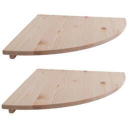 Woodeedoo Triangle Pine Corner Shelf Set Of 2 With Visible Supports Wall Mounted Storage Ledge 40 X 40 X 1.4 Cm - thumbnail 9