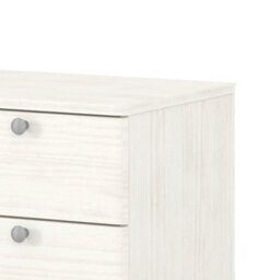 Core Products Augusta Curve 5 Drawer Narrow Chest In White - Slim Bedroom Storage Cabinet H103 X W45 X D39.5 Cm - thumbnail 5